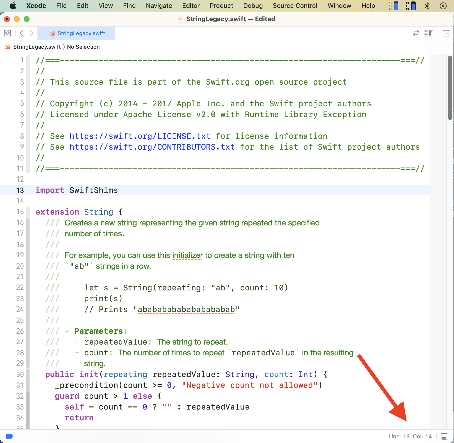 Xcode screenshot